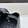 Dior Toujours Medium Bag in Black Calfskin with Cannage Stitching