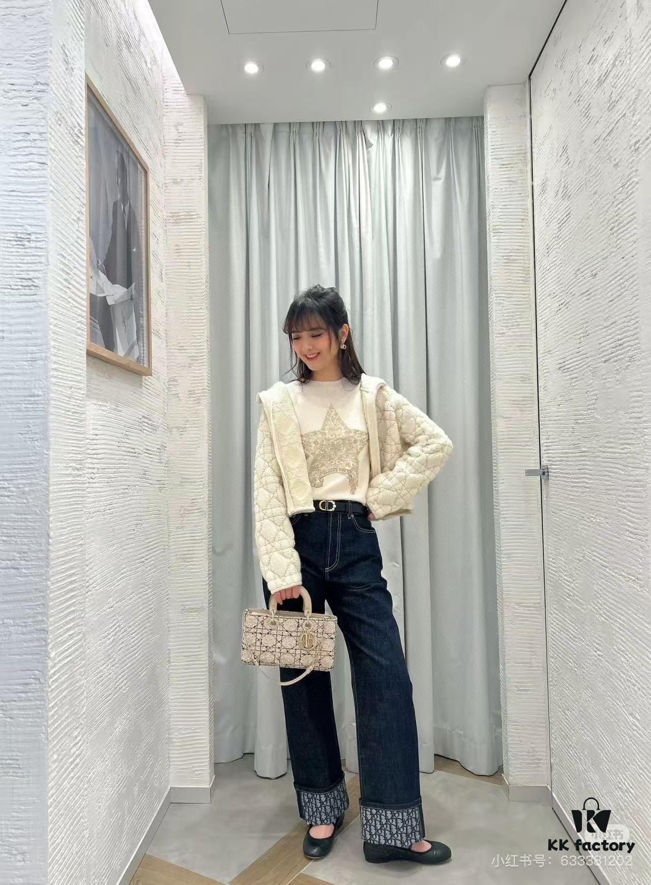 Dior Lady Bag in Black Tweed - Classic Design with Box