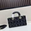 Dior Lady Bag in Black Tweed with Box