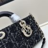 Dior Lady Bag in Black Tweed with Box