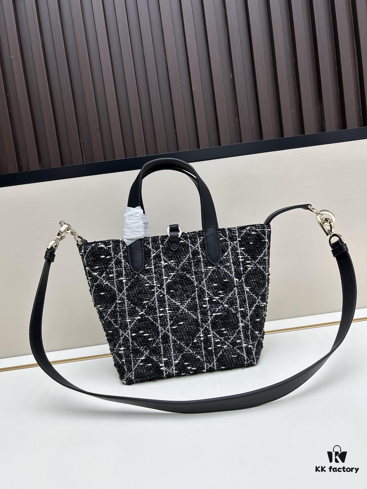 Dior Toujours Medium Vertical Handbag in Blush Beige Calfskin with Cannage Stitching