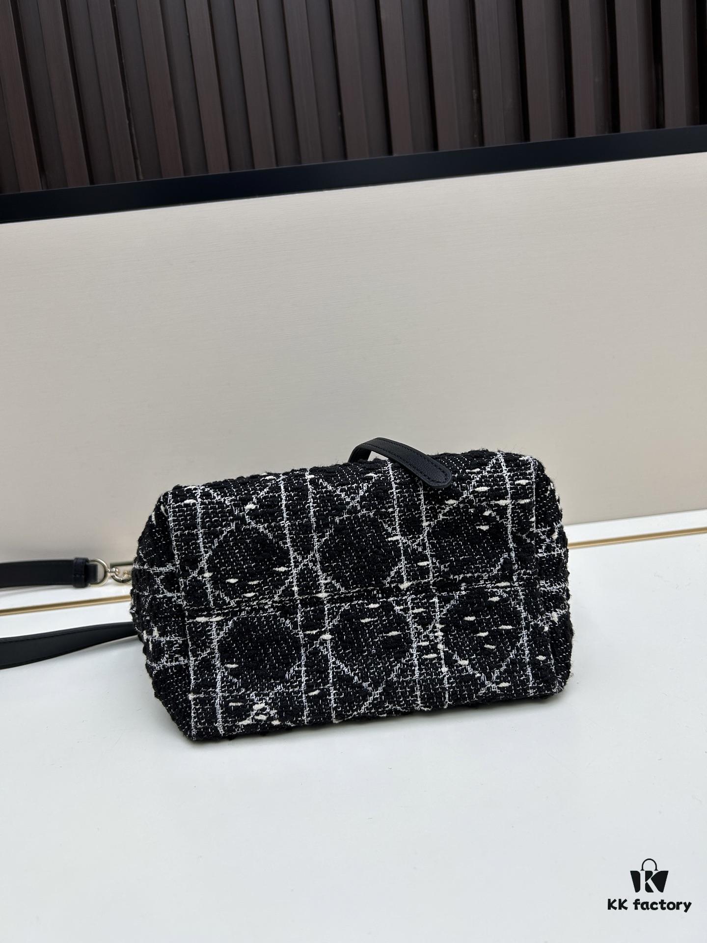 Dior Toujours Medium Vertical Handbag in Blush Beige Calfskin with Cannage Stitching