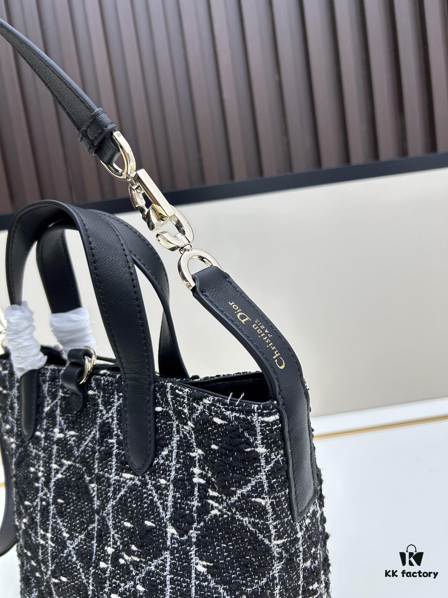 Dior Toujours Medium Vertical Handbag in Blush Beige Calfskin with Cannage Stitching