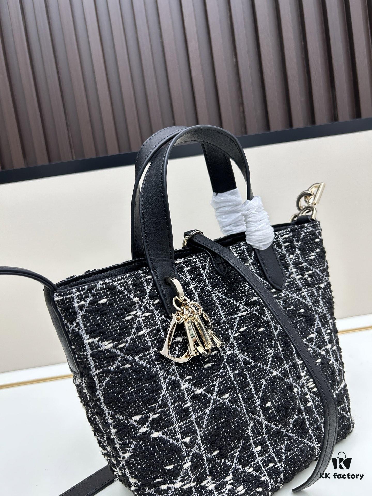 Dior Toujours Medium Vertical Handbag in Blush Beige Calfskin with Cannage Stitching