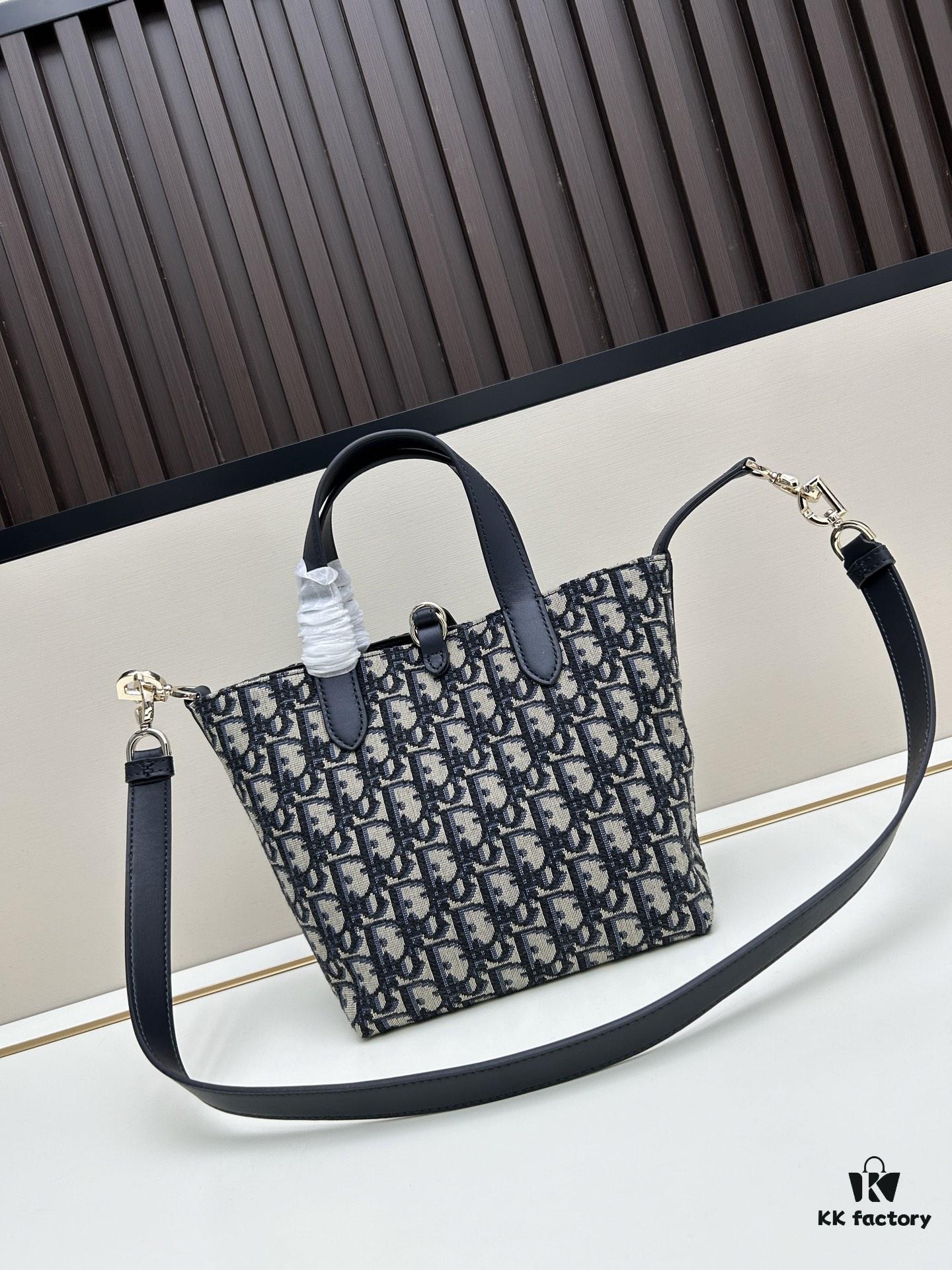 Dior Toujours Vertical Handbag in Blush Beige Calfskin with Cannage Stitching