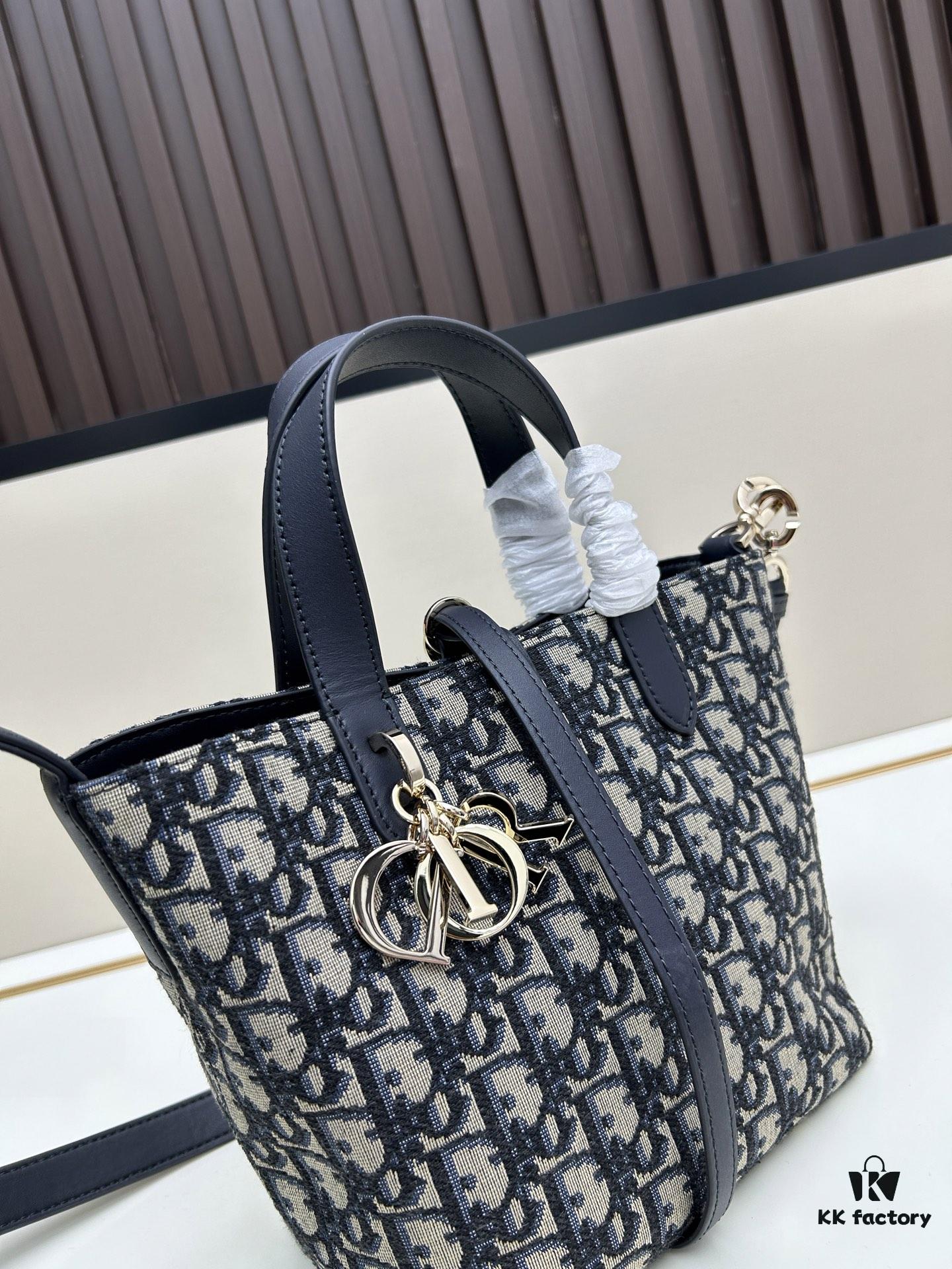 Dior Toujours Vertical Handbag in Blush Beige Calfskin with Cannage Stitching