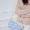 Diorstar Hobo Chain Bag in Blue Denim Dior Oblique Jacquard