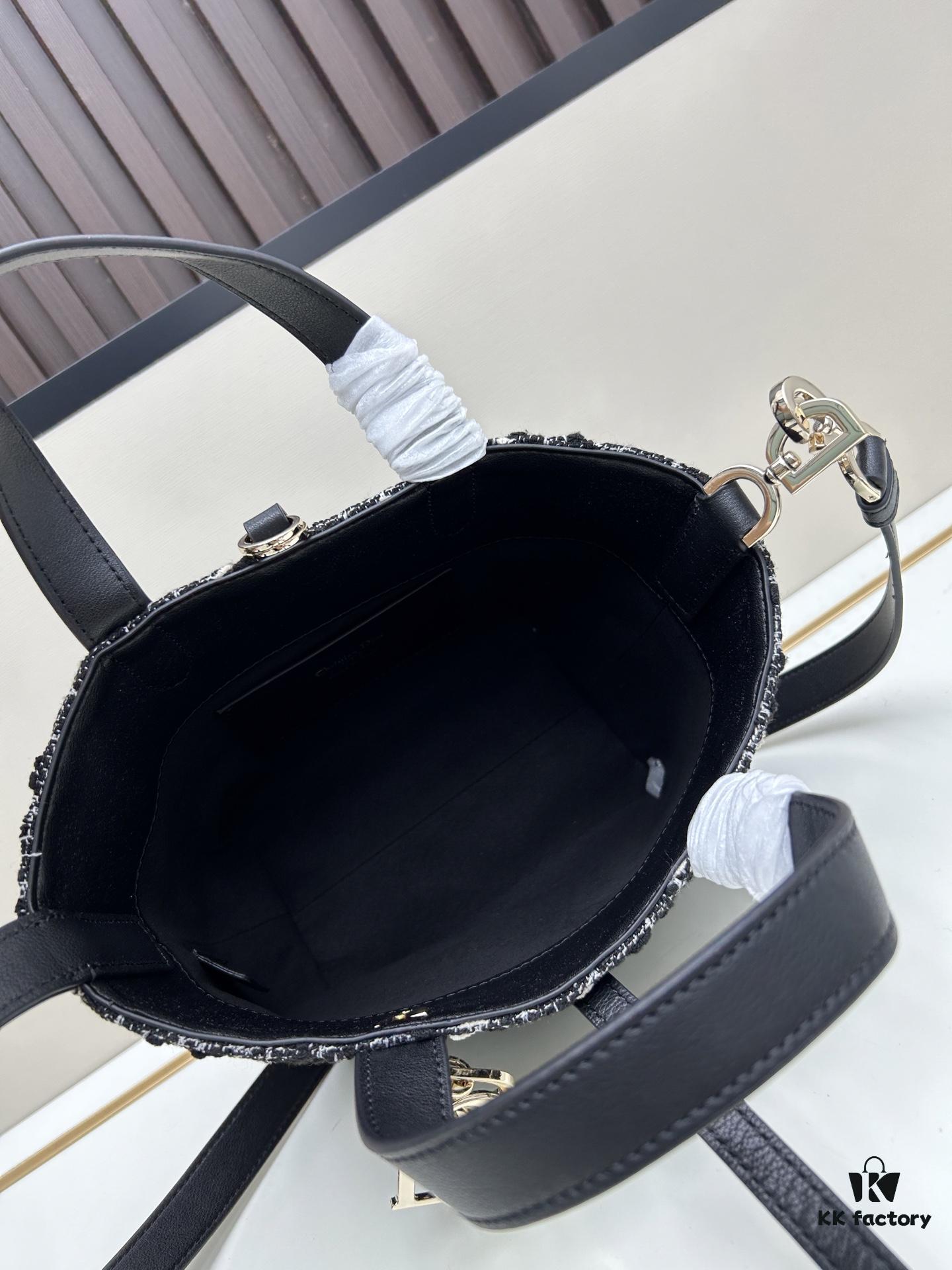 Dior Toujours Medium Vertical Handbag in Blush Beige Calfskin with Cannage Stitching