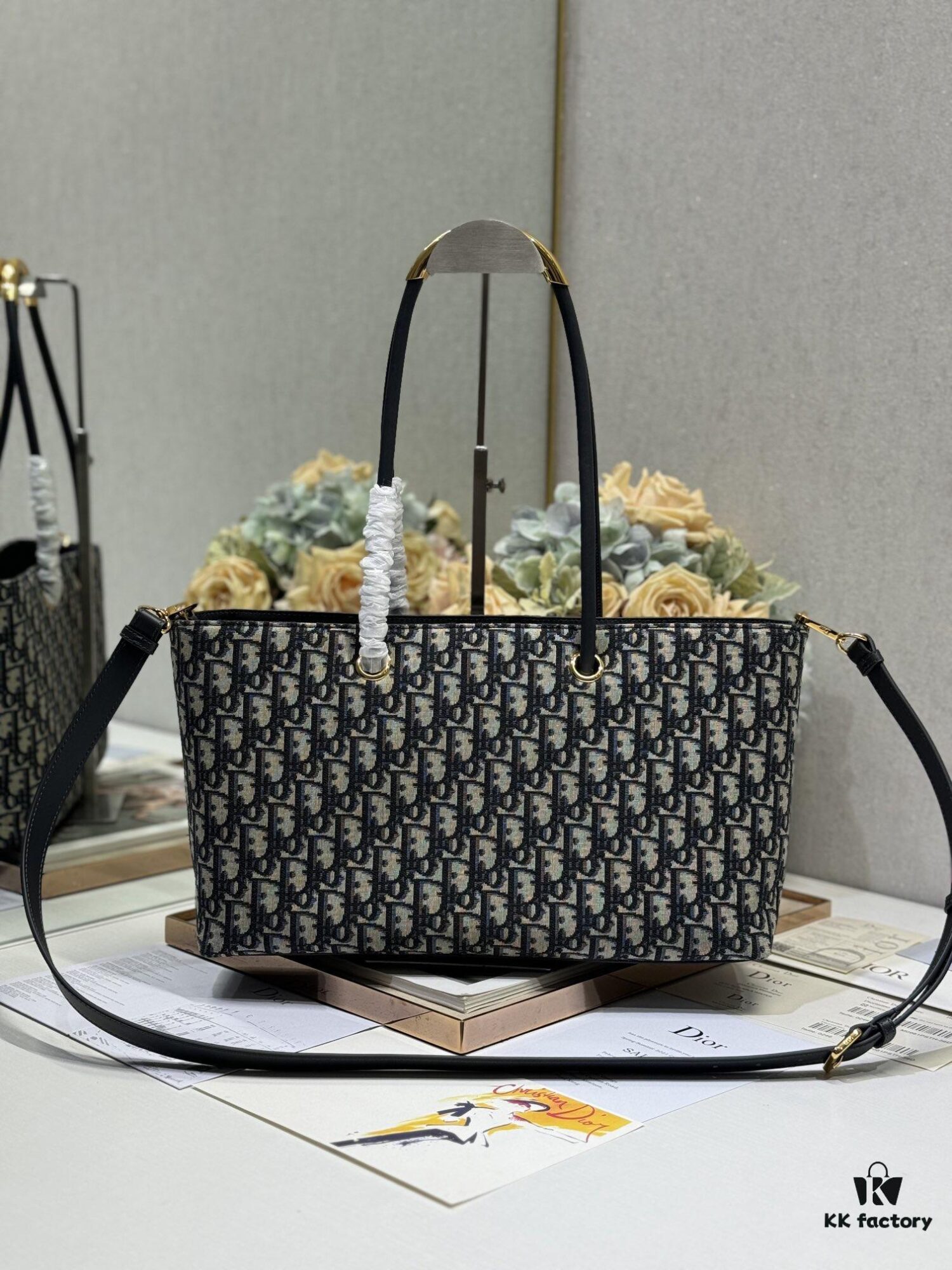 Top-Grade Authentic Dior Stills Handbag (Blue Cloth)