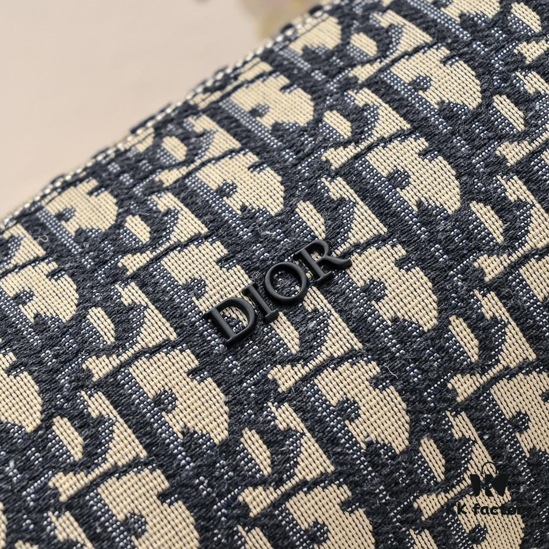 Dior 2024 Pre-Spring New Arrival OBLIQUE Printed Canvas Cylindrical Tote Bag with Tiger Head Box 🐯🖤 Adjustable and Removable Strap in Black Fabric and Calfskin Unisex Design