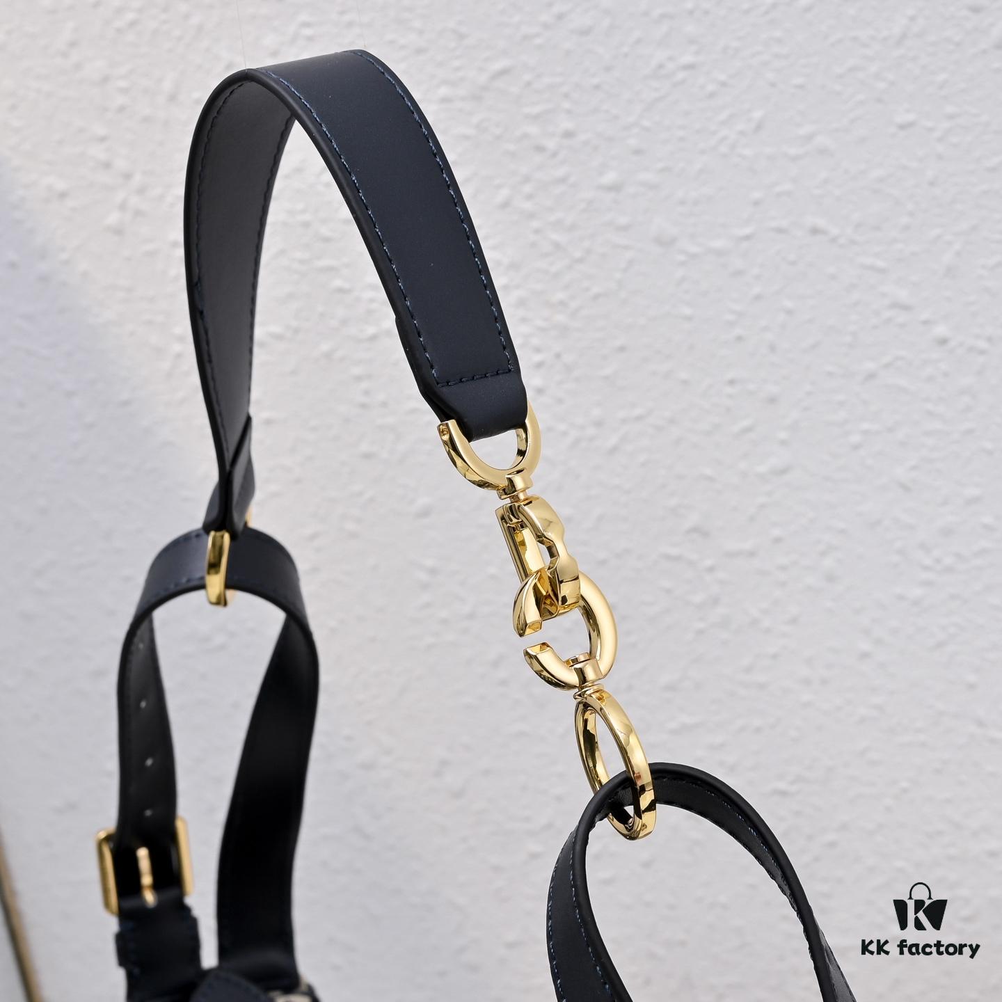 Small Size Upgraded Version D-Journey Handbag in Blue Oblique Print