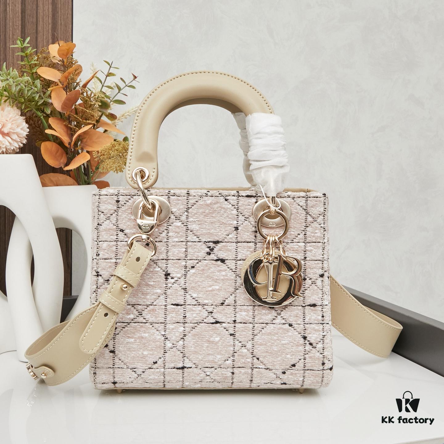 Dior New Launch Tweed Bag with Box Packaging