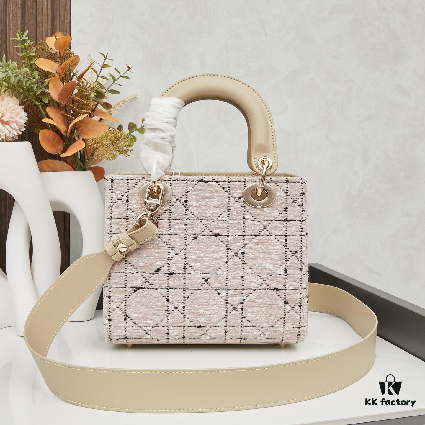 Dior New Launch Tweed Bag with Box Packaging