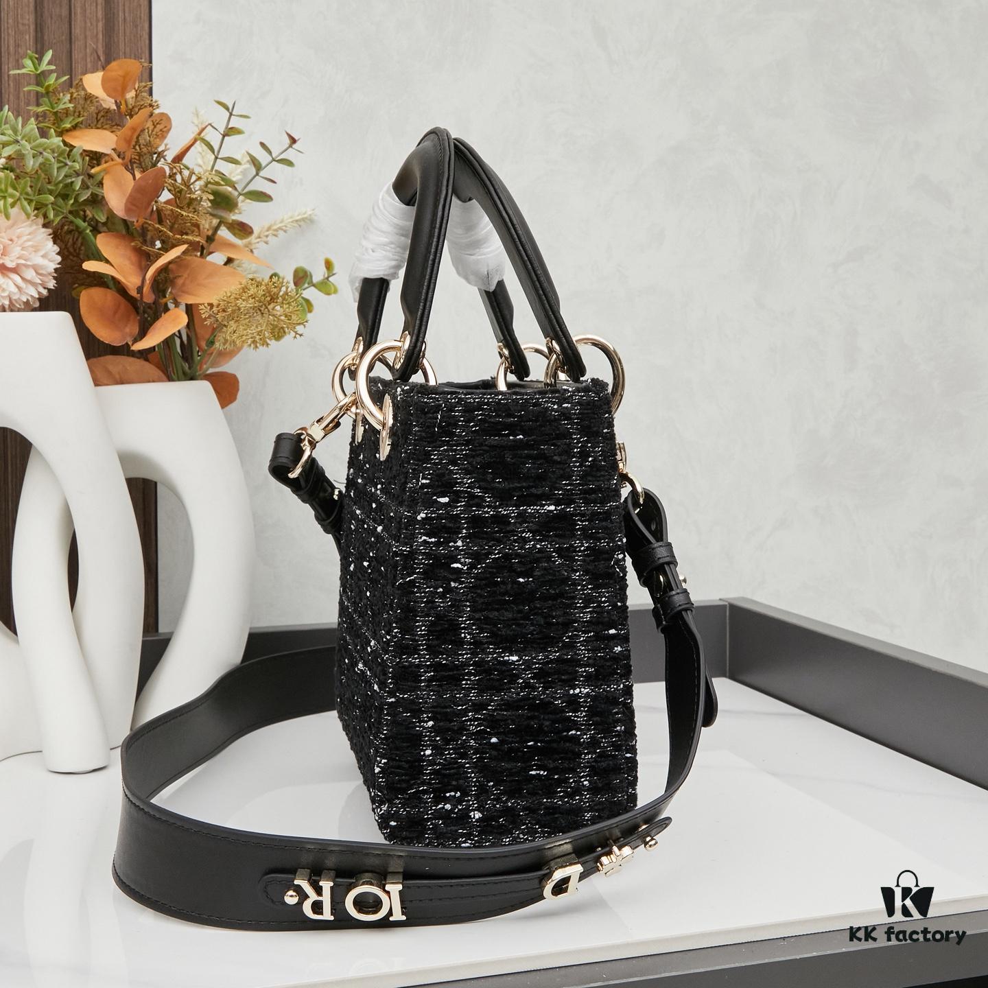 Dior New Launch Tweed Bag with Box Packaging