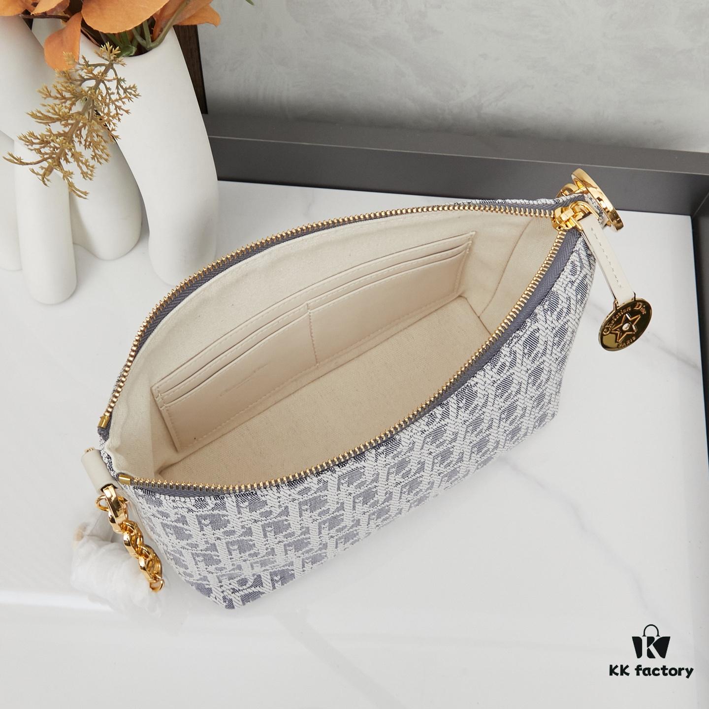 Diorstar Hobo Chain Bag in Blue Denim Dior Oblique Jacquard