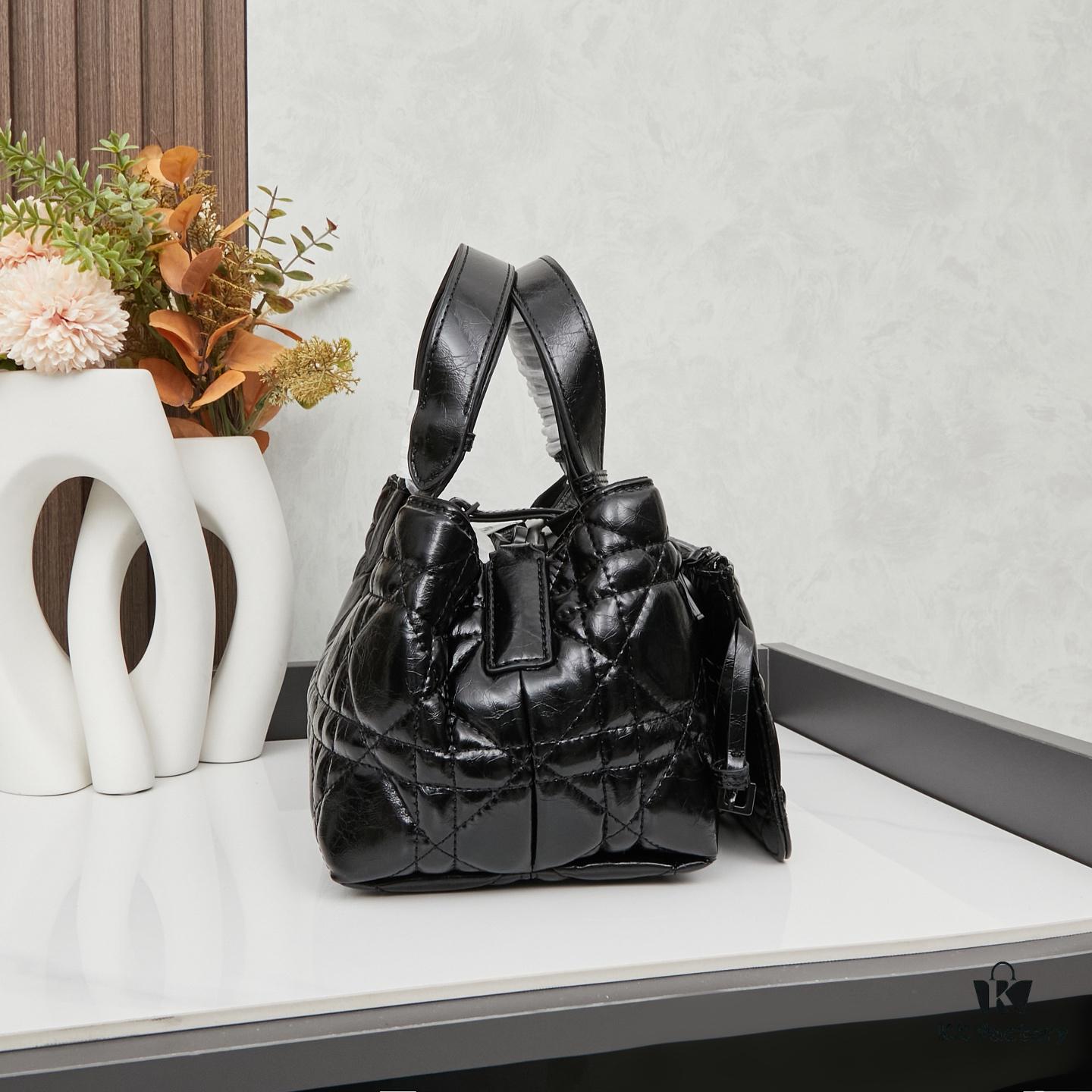 Small Oil-Waxed Calfskin Dior Toujours Bag