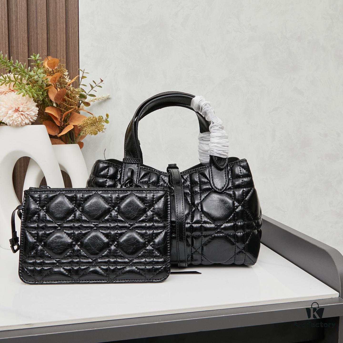 Small Oil-Waxed Calfskin Dior Toujours Bag