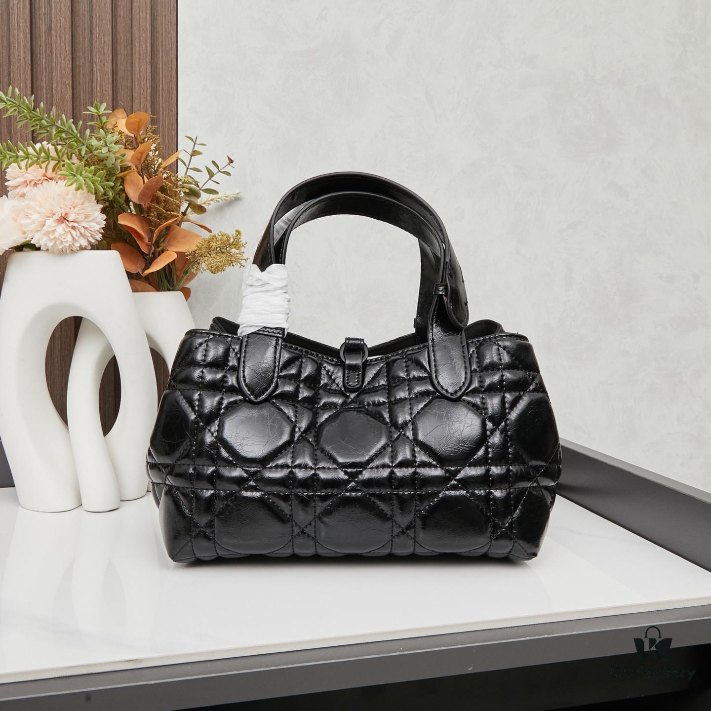 Small Oil-Waxed Calfskin Dior Toujours Bag