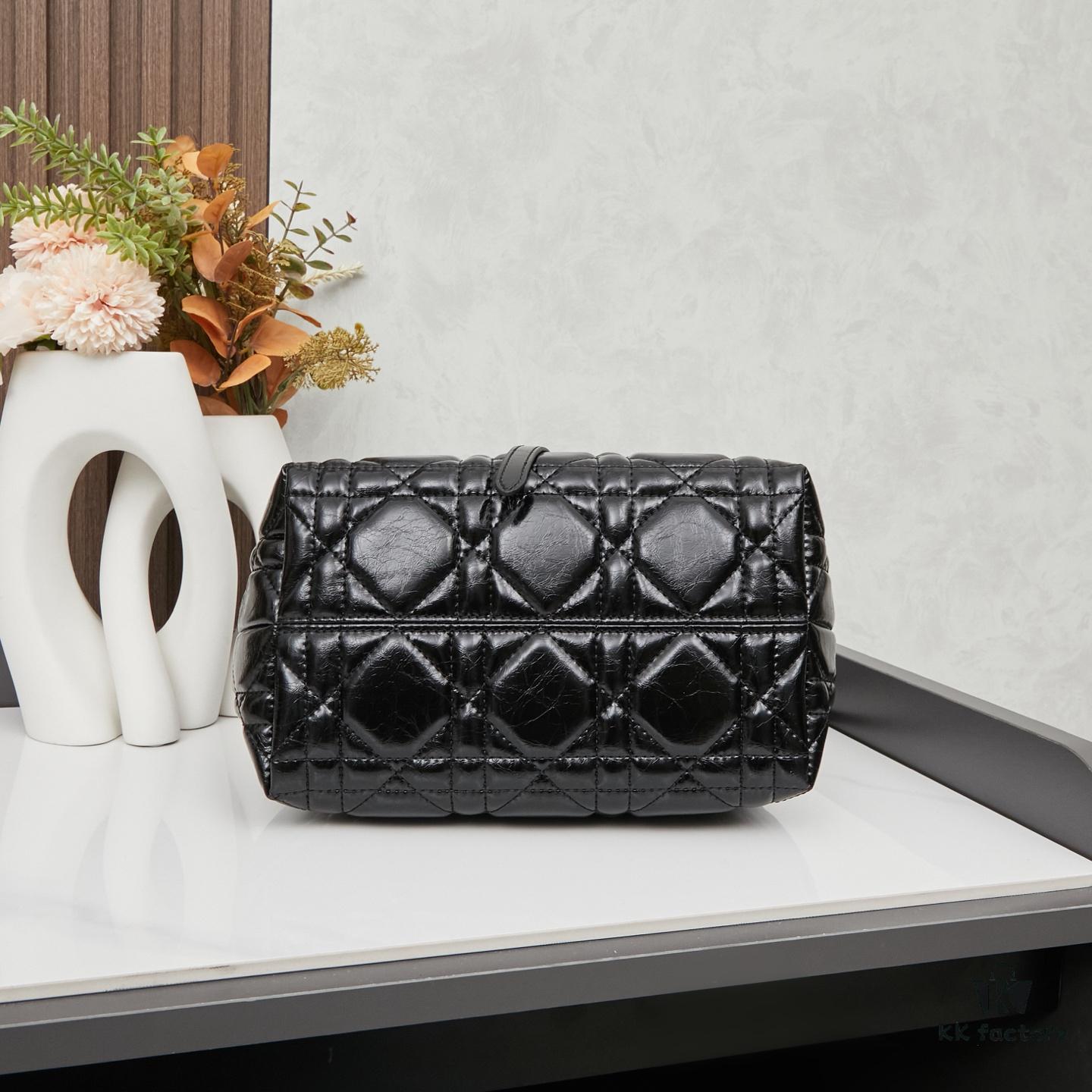 Small Oil-Waxed Calfskin Dior Toujours Bag