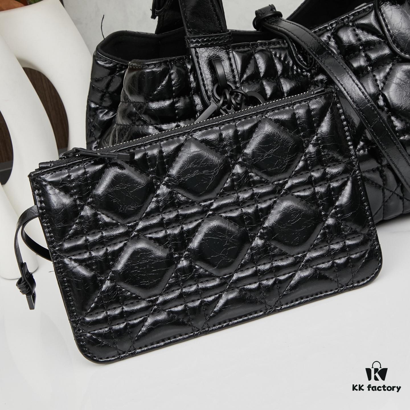 Small Oil-Waxed Calfskin Dior Toujours Bag