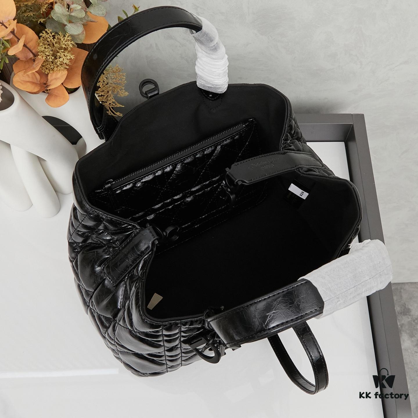 Medium-sized Oil-Waxed Calfskin Dior Toujours Bag