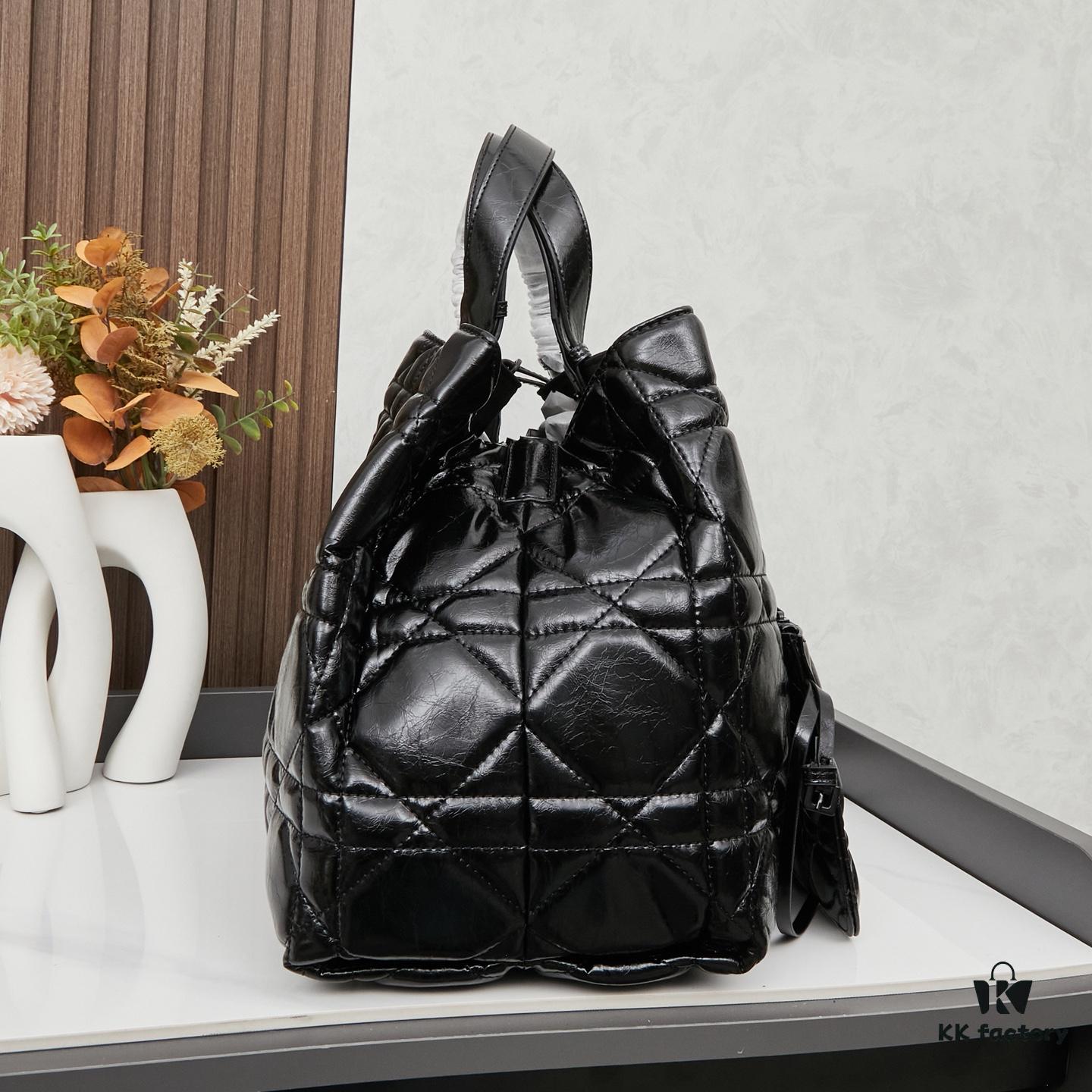 Large Oil-Waxed Calfskin Dior Toujours Bag