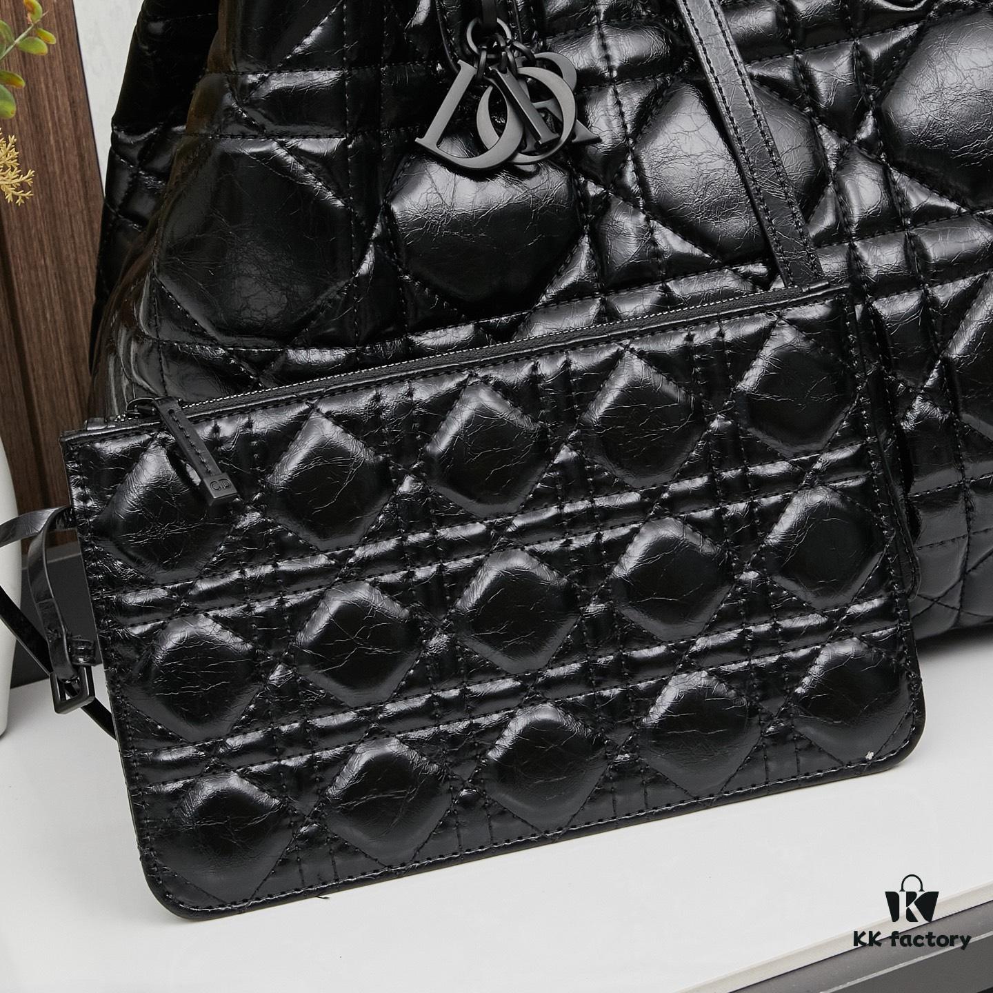 Large Oil-Waxed Calfskin Dior Toujours Bag