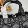 Dior Toujours Medium Bag in Black Calfskin with Cannage Stitching