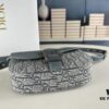Dior Saddle Clutch with Shoulder Strap, Grainy Calfskin and Oblique Print