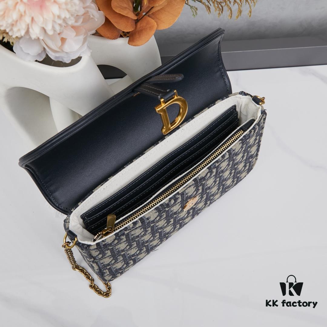 Dior Saddle Bag with Box, Shoulder Chain Bag