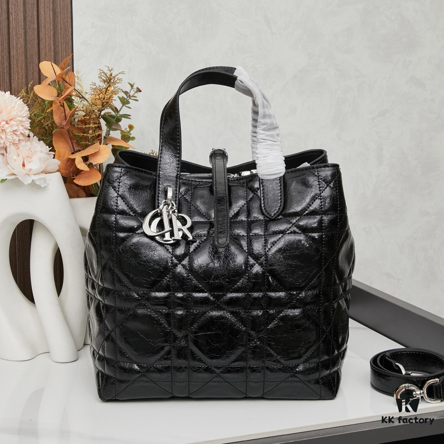 Dior Toujours Medium Vertical Handbag in Blush Beige Calfskin Leather