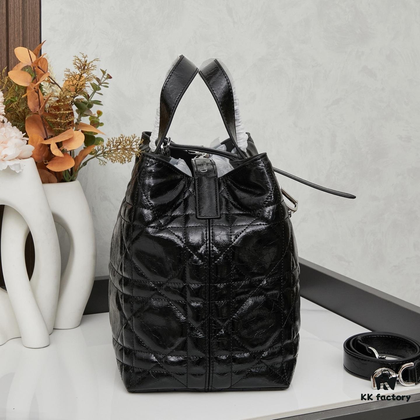 Dior Toujours Medium Vertical Handbag in Blush Beige Calfskin Leather