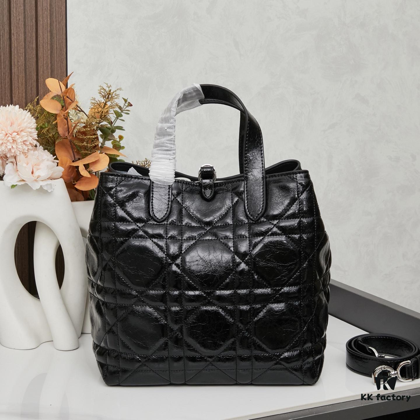 Dior Toujours Medium Vertical Handbag in Blush Beige Calfskin Leather