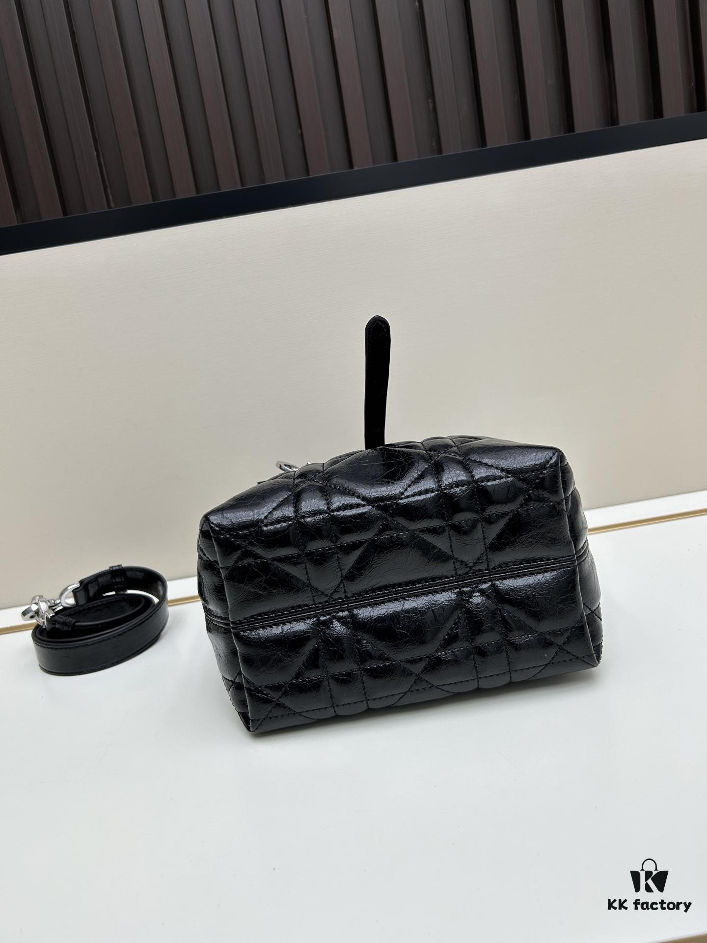 Dior Toujours Small Vertical Handbag in Black Calfskin