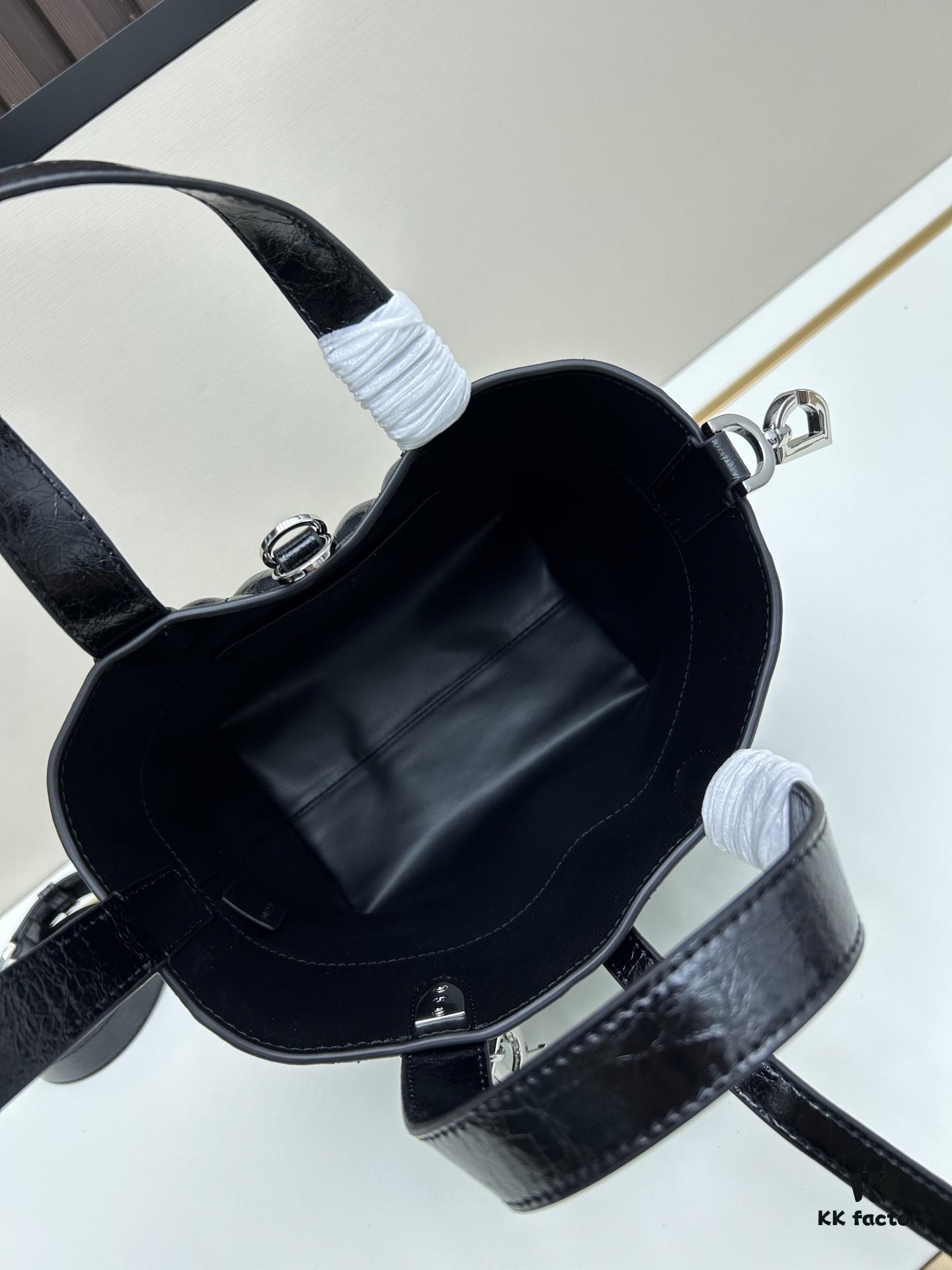 Dior Toujours Small Vertical Handbag in Black Calfskin