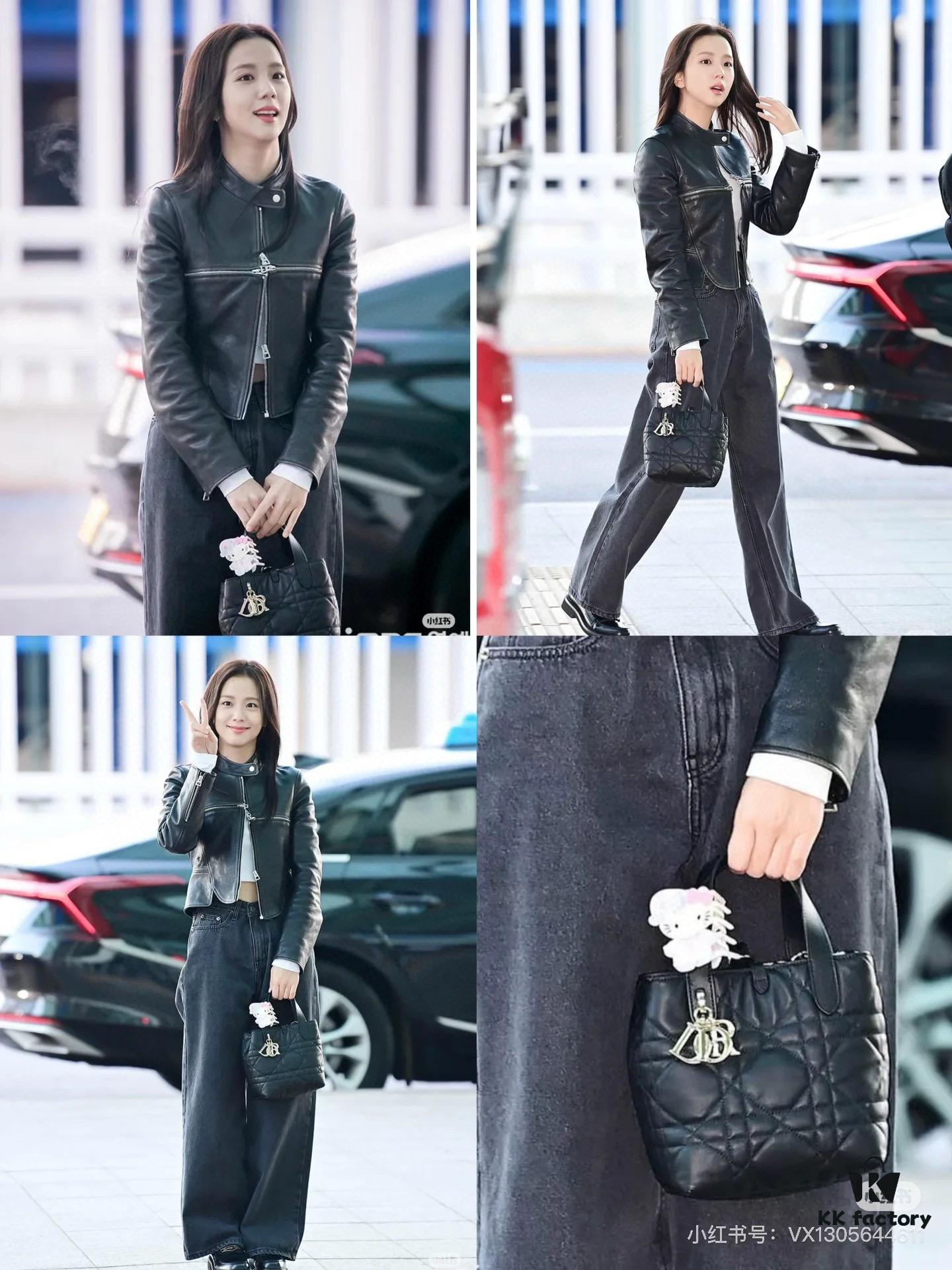 Dior Toujours Medium Vertical Handbag in Blush Beige Calfskin with Cannage Stitching