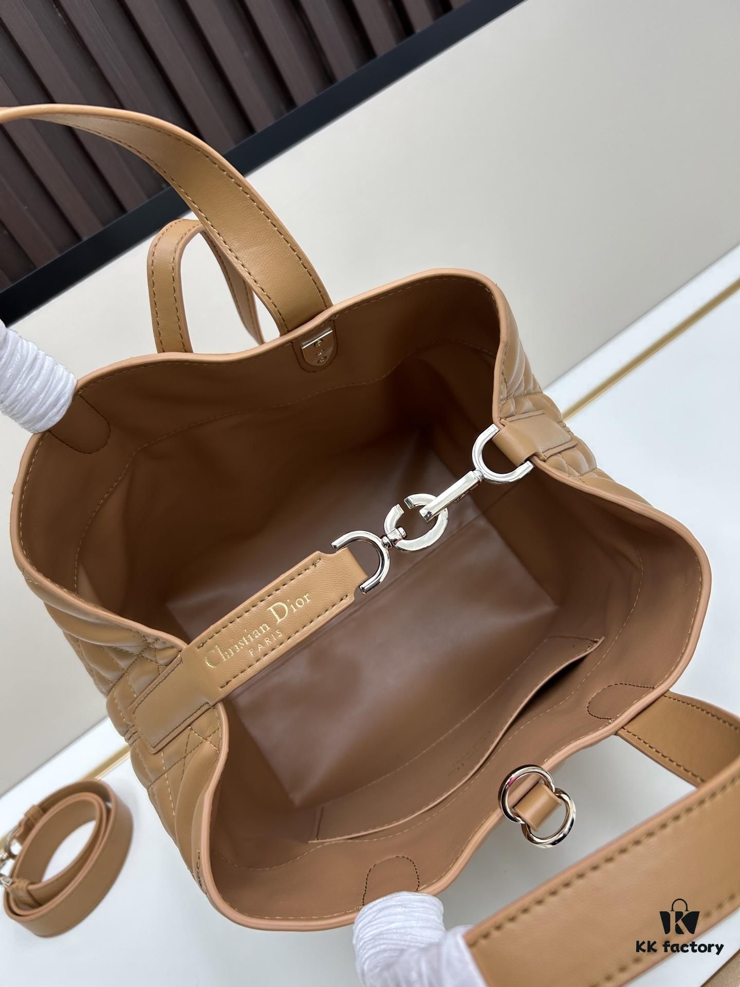 Dior Toujours Vertical Handbag in Blush Beige Calfskin Leather