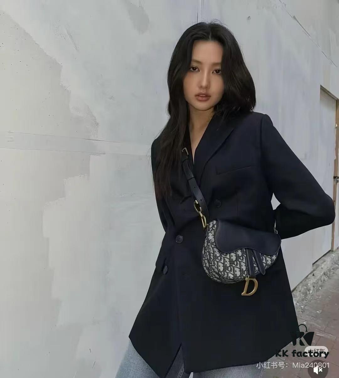 Dior Saddle Monogram Series - Large Size with Box and Authentic Hardware