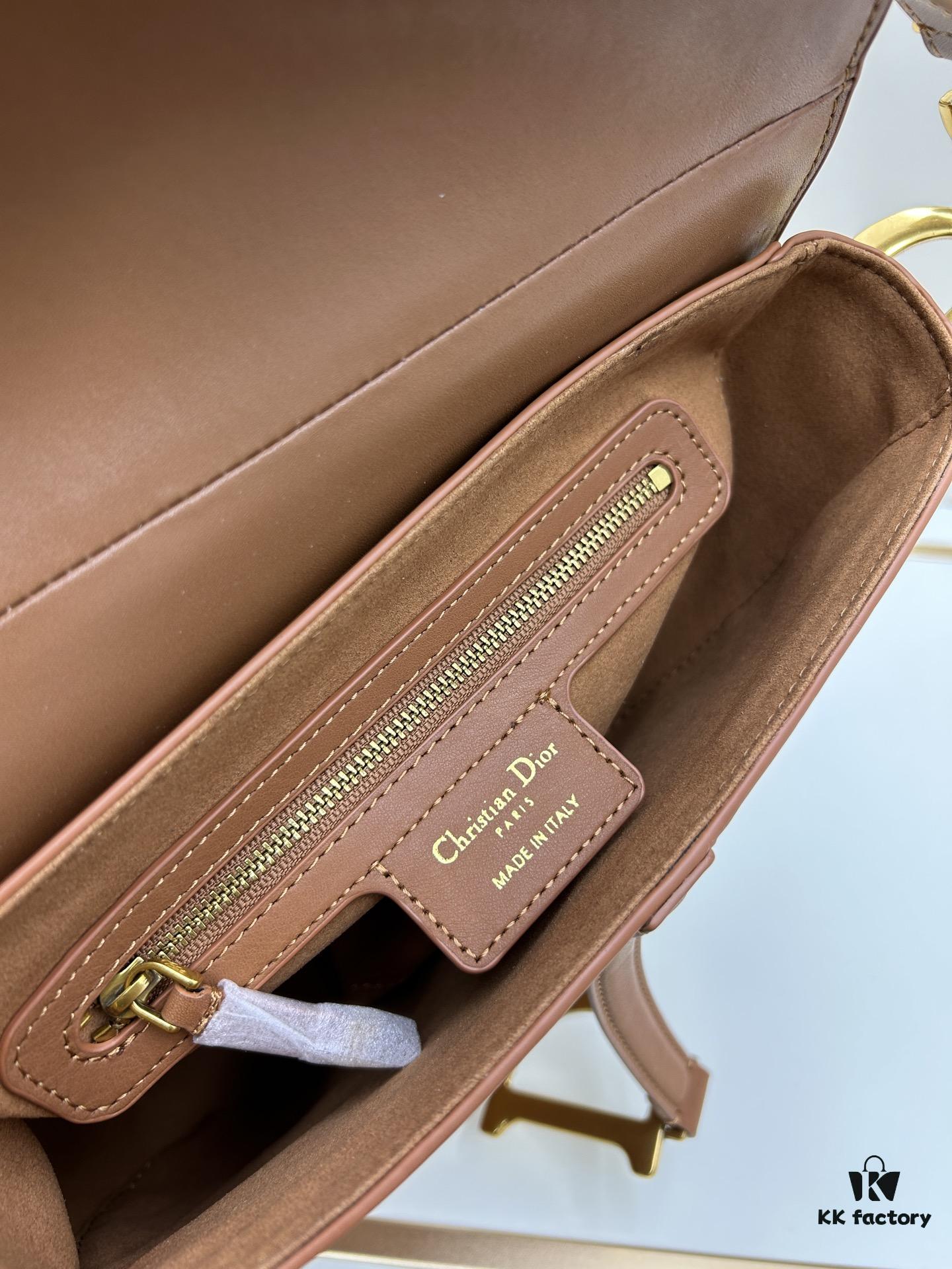 Dior Saddle Bag Monogram Large Size 0455 with Box and Genuine Leather Strap