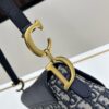Dior Saddle Monogram Large Bag with Box and Genuine Leather Strap