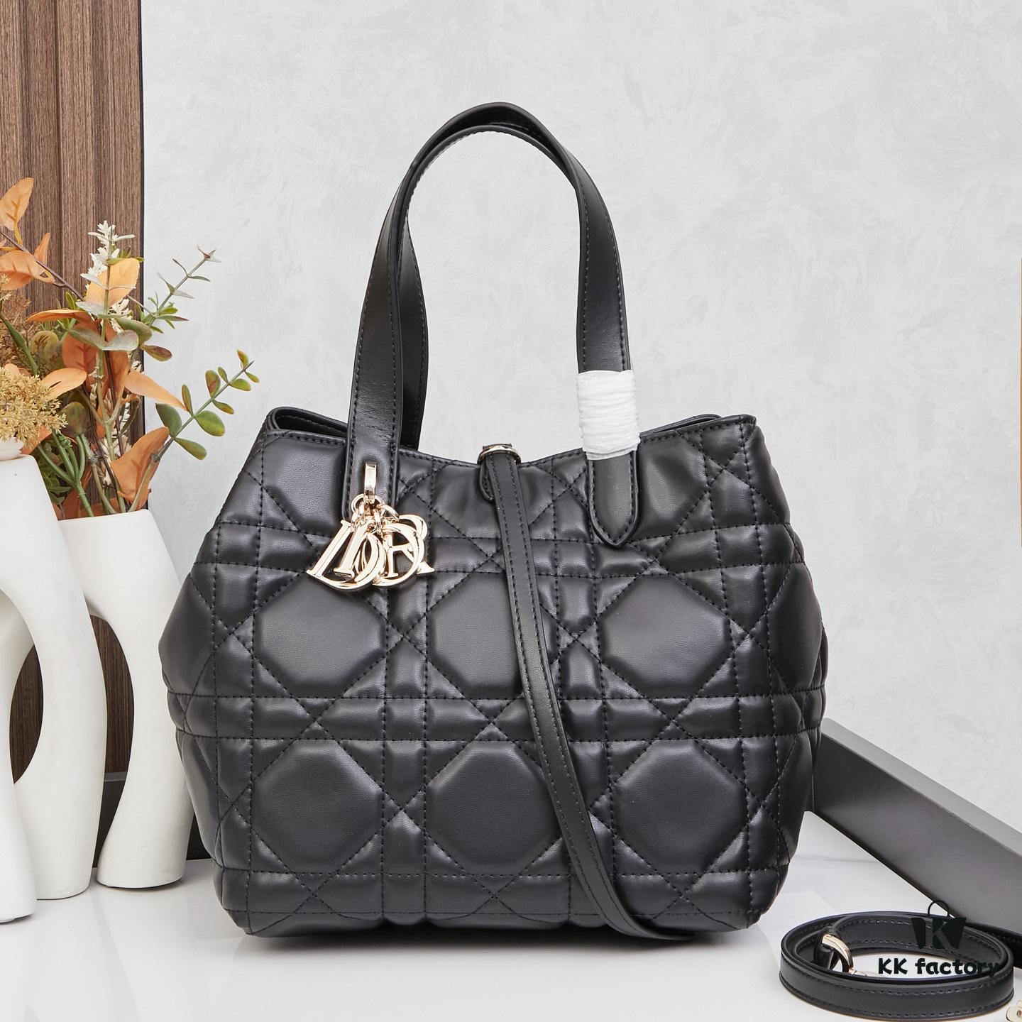 Dior Toujours Medium Vertical Handbag in Blush Beige Calfskin Leather