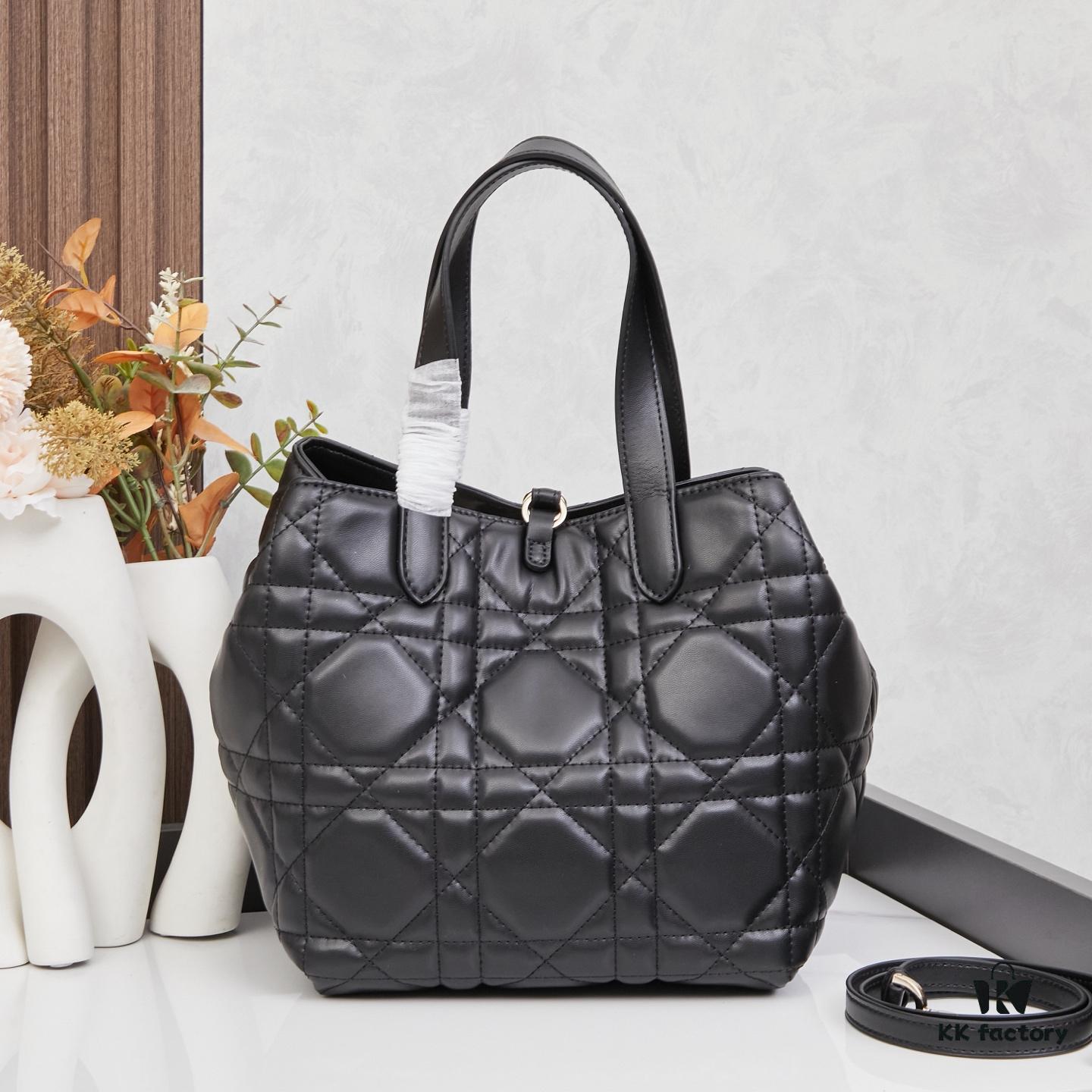 Dior Toujours Medium Vertical Handbag in Blush Beige Calfskin Leather