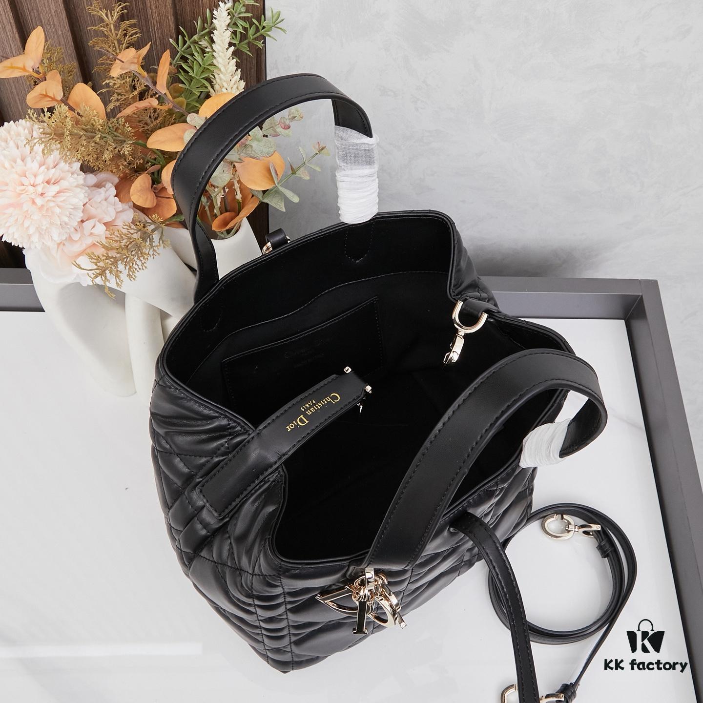 Dior Toujours Medium Vertical Handbag in Blush Beige Calfskin Leather