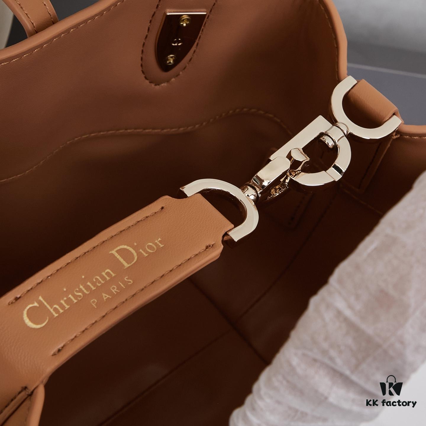 Dior Toujours Small Vertical Handbag in Black Calfskin Leather