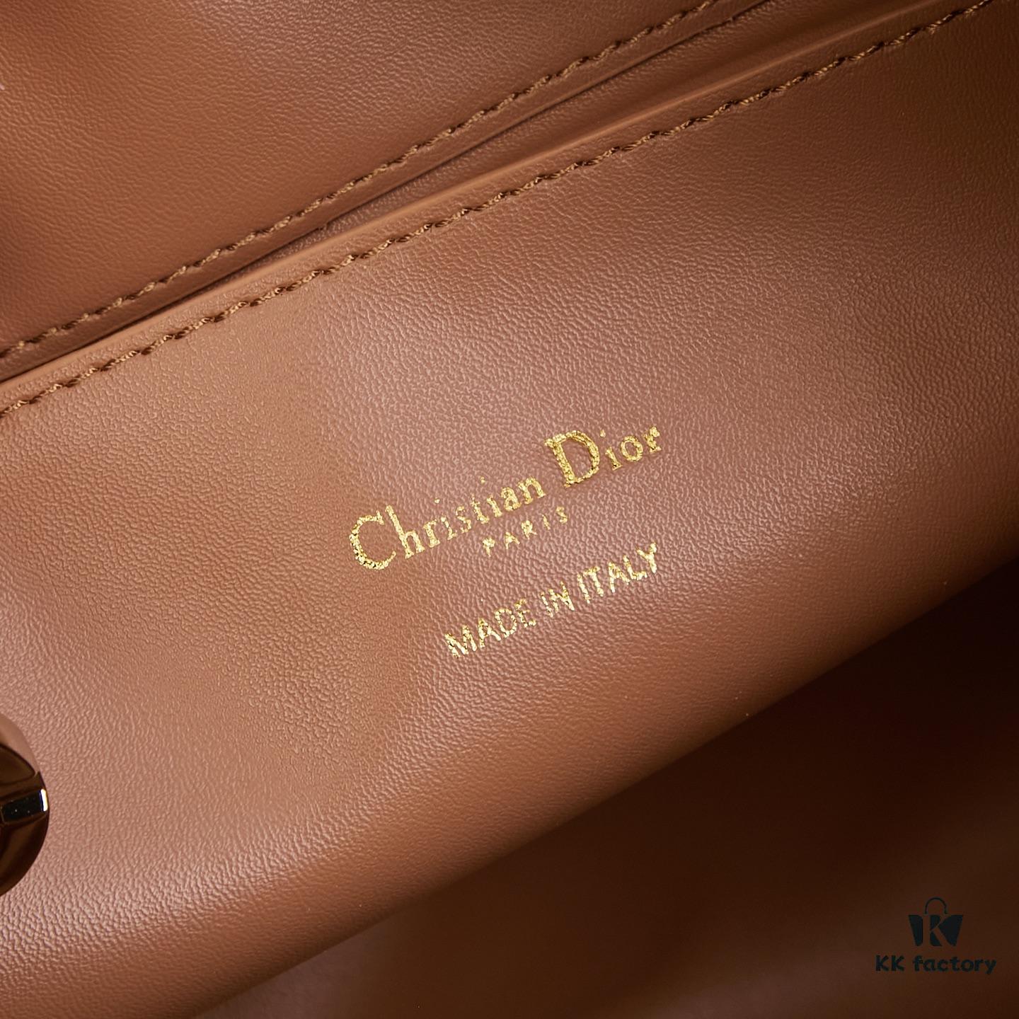 Medium Dior Toujours Vertical Handbag in Blush Beige Calfskin Leather