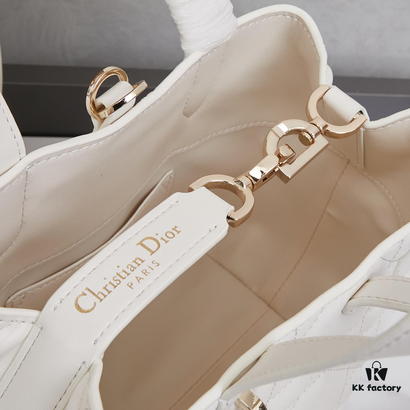 Dior Toujours Small Vertical Handbag in Black Calfskin Leather