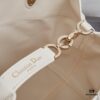 Dior Toujours Medium Vertical Handbag in Blush Beige Calfskin with Oversized Cannage Stitching