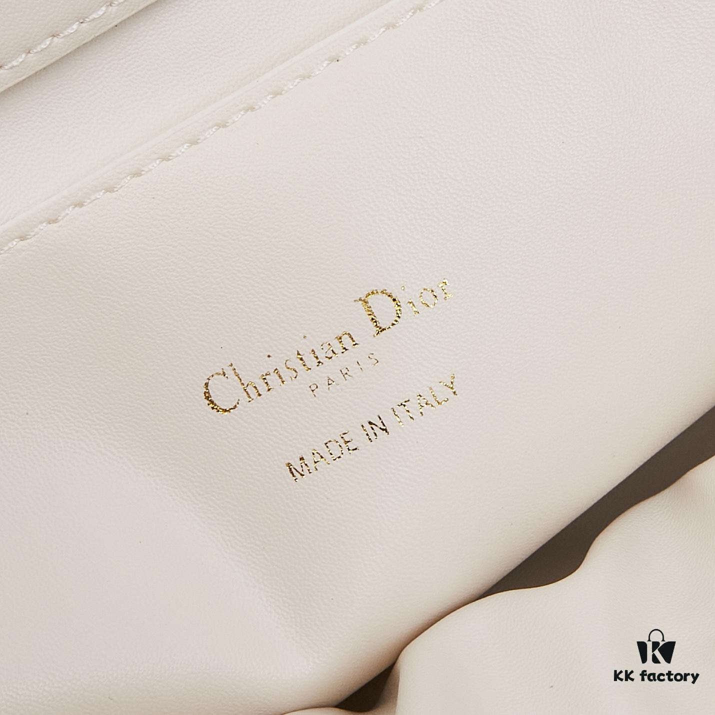 Dior Toujours Medium Vertical Handbag in Blush Beige Calfskin with Oversized Cannage Stitching