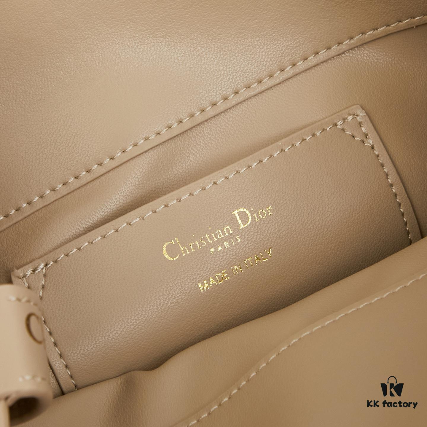 Dior Toujours Small Vertical Handbag in Black Calfskin with Cannage Stitching