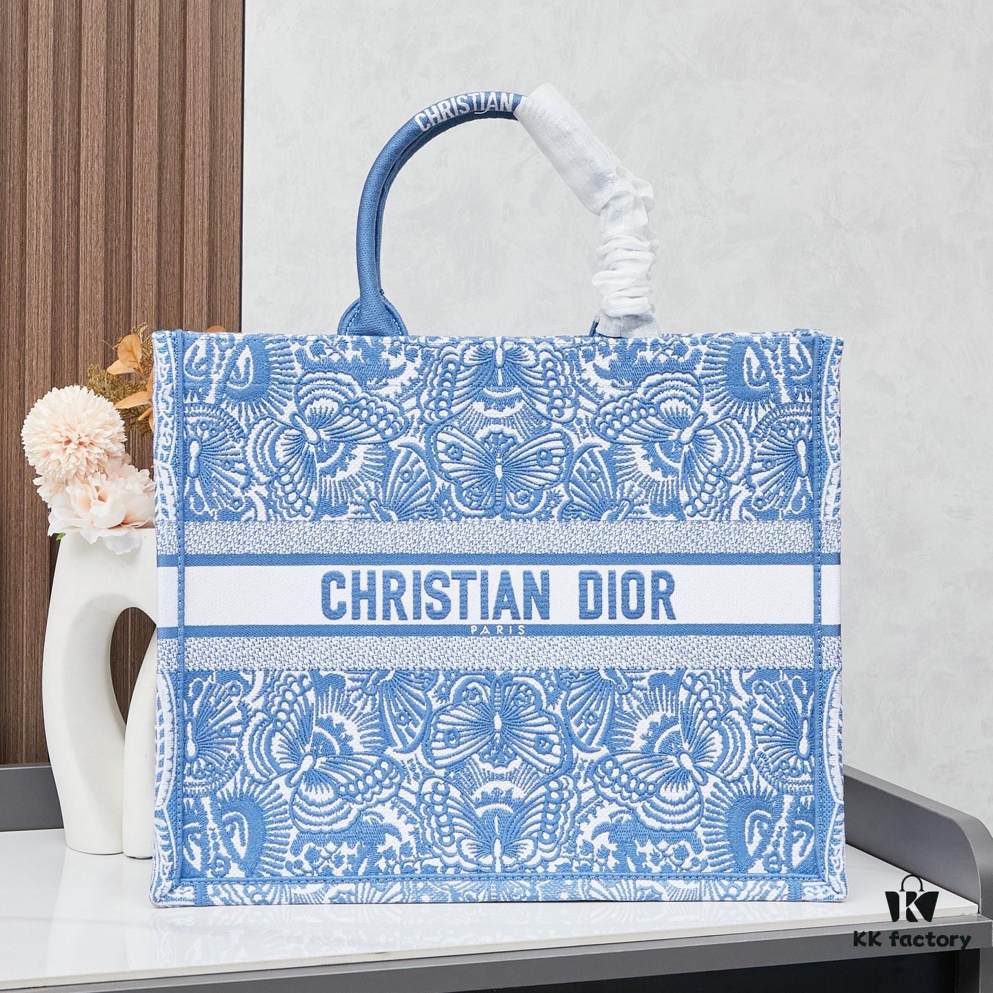 Embroidered Large Di0r Book Tote